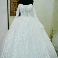 لباس عروس یقه قایقی عربی|لباس|کرج, کوی زنبق|دیوار