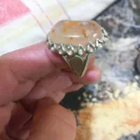 انگشتر عقیق شجر کمیاب و خاص موکلدار ب شرط