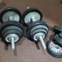 دمبل با وزنه های اضافه