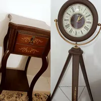 ساعت و میز تلفن