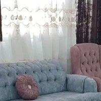 پرده حریر با زیرپرده بدون والان