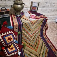 گلیم دست بافت دورو .سردری .کوسن وزیرلیوانی|گلیم، جاجیم، گبه|کرج, شهرک بنفشه|دیوار