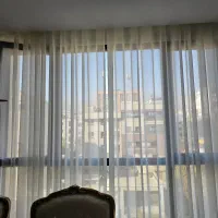 پرده حریر پانچی با چوب پرده|پرده، رانر، رومیزی|تهران, توحید|دیوار