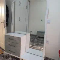 میز آرایش سفید طوسی