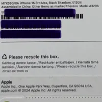 Iphone 16 promax 512GB 1sim آیفون ۱۶ پرومکس|موبایل|تهران, میرداماد|دیوار