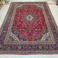 فرش ۱۲ متری لاکی سرمه‌ای دستباف کاشان|فرش|تهران, شیراز|دیوار