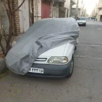 چادر روکش ماشین جنس برزنتی شمعی ضد آب ضخیم نقره ای