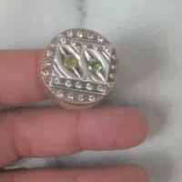 انگشتر  نقره زبرجد مخراج  موزونایت ۴۹ گرم