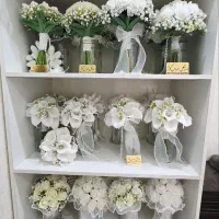 دسته گل عروس و گل داماد رز خارجی خرید و کرایه