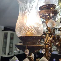 لوستر برنزی ۱۰ شاخه|لوستر و چراغ آویز|تهران, خزانه|دیوار