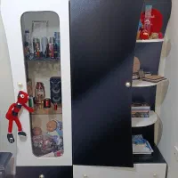 تخت و کمد پسرانه مدل ماشین . همراه تشک و روکش|تخت و سرویس خواب|فیروزکوه, |دیوار