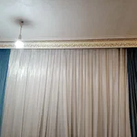 پرده مخمل با تور و استر بسیار زیبابا کتیبه