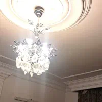 لوستر ۵ شعله برنجی ابکاری شده