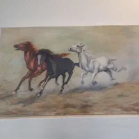 تابلو رنگ روغن طرح اسب|تابلو، نقاشی، عکس|تهران, سازمان برنامه شمالی|دیوار
