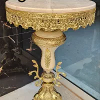 میز کنارسالنی کاپی میزخاطره کاپی میزتلفن کرم طلایی