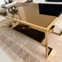 میز جلو مبلی استیل دو طبقه