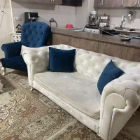 مبلمان ۷نفره چسترهمراه جلو مبلی ومیزنهارخوری ۷نفره|مبلمان خانگی و میز عسلی|اندیشه, اندیشه فاز ۳|دیوار