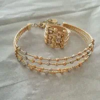 ست دستبند انگشتر گوشواره طلا