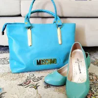 کیف و کفش ست (رنگ سبزآبی) خیلی خاص