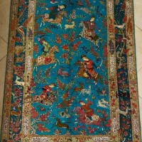 تابلو فرش ابریشم دست باف