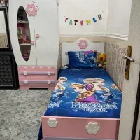 تخت خواب با کمد نوجوان در حد نو