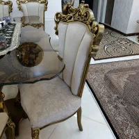 مبل سلطنتی هفت نفر با میز نهارخوری ۶نفره