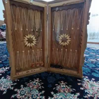 تخته نرد چوب گردو ب همراه کیف مخصوص