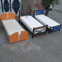 تخت فلزی یکنفره|تخت و سرویس خواب|سنندج, |دیوار