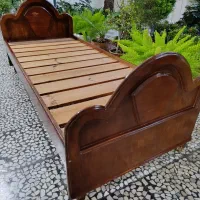 تختخواب یک نفره کامل چوب|تخت و سرویس خواب|ساری, |دیوار