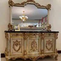 آینه کنسول چوب راش|بوفه، ویترین، کنسول|تبریز, |دیوار