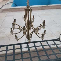 لوستر برنزی ۱۶ شعله طرح خاص و اسپرت|لوستر و چراغ آویز|چهارباغ, |دیوار
