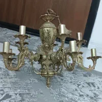 لوستر برنجی ده شاخه