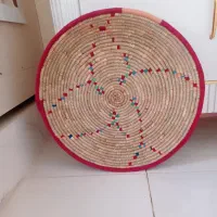 سبد حصیری دست ساز نو تازه درست شده