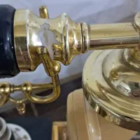 تلفن قدیمی مشکی طلایی|تلفن رومیزی|باقرشهر, |دیوار