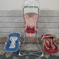 میز غذا و دو عدد کرییر|اسباب و اثاث بچه|فلاورجان, |دیوار