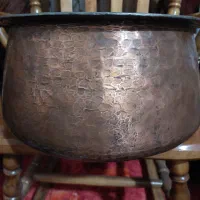 دیگچه مسی هزارچکشی قاجاری