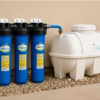 نصب پمپ منبع اب فیلتر سه گانه  تصفیه اب