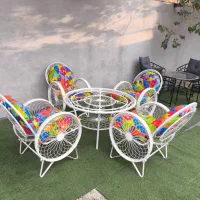 مناسب فضای باز ست ۴ نفره ۶ نفره فلزی */مدل پلازا