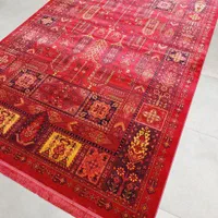 فرش خشتی گبه قرمط لاکی نارنجی آجری مدرن|فرش|تهران, ایوانک|دیوار