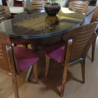 میز غذاخوری ۶ نفره با ۶ عدد صندلی|میز و صندلی غذاخوری|گرگان, |دیوار