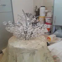 لوستر هشت لامپه کریستال