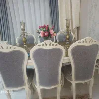 مبل ۷نفره با دو میزبان با میز  وناهارخوری۸نفره