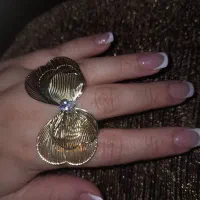 انگشتر زنانه طرح گل تک نگین|بدلیجات|کرمانشاه, |دیوار