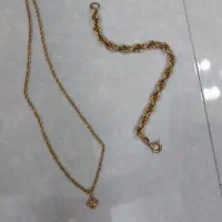 باسلام یک عدد دستبند طنابی زیبا ویک عددزنجیرطنابی