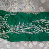لباس عروس نگین کاری شده با 6متر دنباله