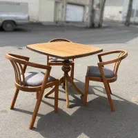 میزنهارخوری چوبی ۲نفره گرد