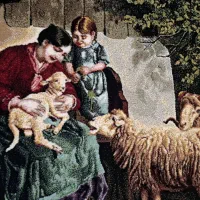 تابلو فرش زیبا و نمای روستا و نوستالژی قیمت مناسب