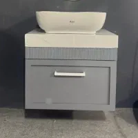 روشویی کابینتی سرامیکی طوسی۶۰×۴۰