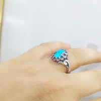 انگشتر مردانه نقره سنگ فیروزه|جواهرات|علی‌آباد کتول, |دیوار