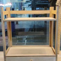 استند دو طبقه چوبی کشو دار